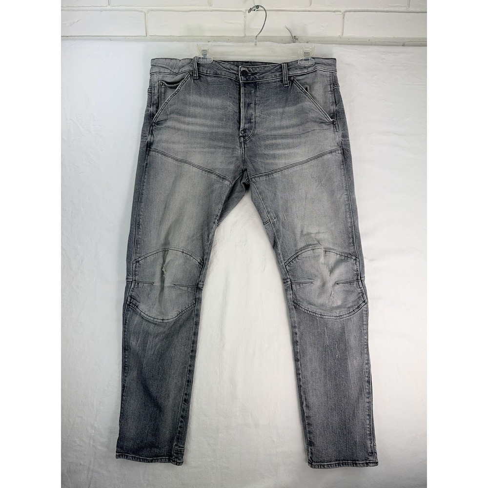 G-Star RAW 5620 3D Slim Jeans Mens 32x33 Moto Distressed Denim Stretch Pants